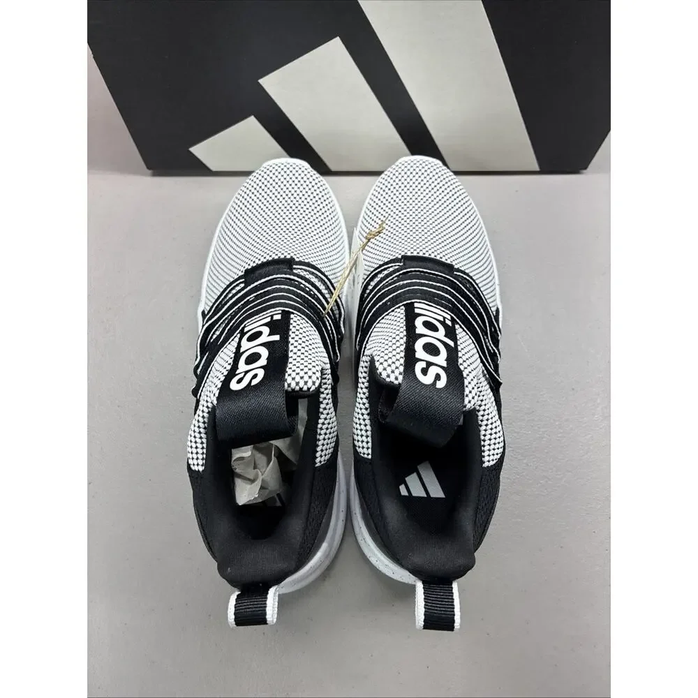 New adidas Lite Racer Adapt 7.0 Kids White/Black Slip-On Size 3.5 Youth IE6384